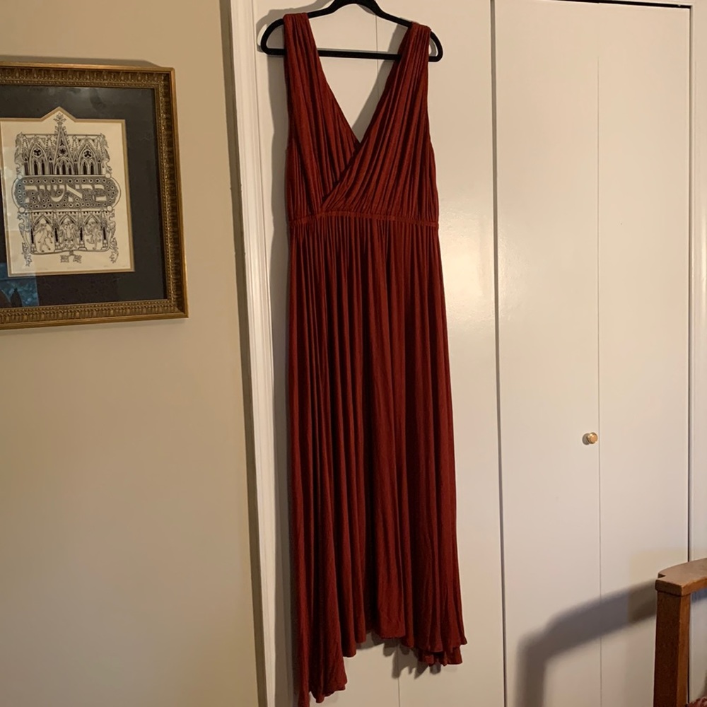 Persimmon colour Banana Republic Maxi Dress. L